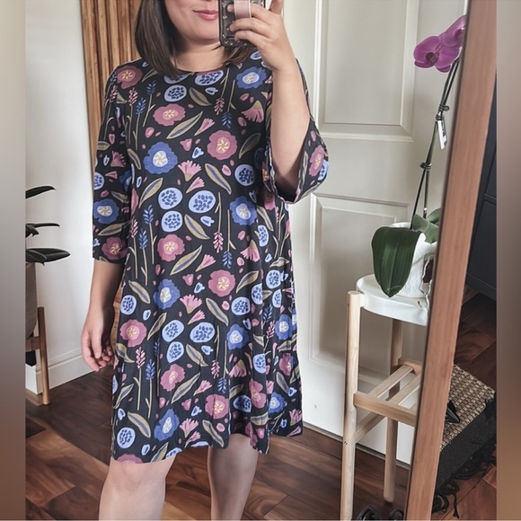 Gudrun Sjoden Dresses & Skirts - GUDRUN SJODEN Multicolor Floral Print Lyocell
Summer A-Line Dress Size M